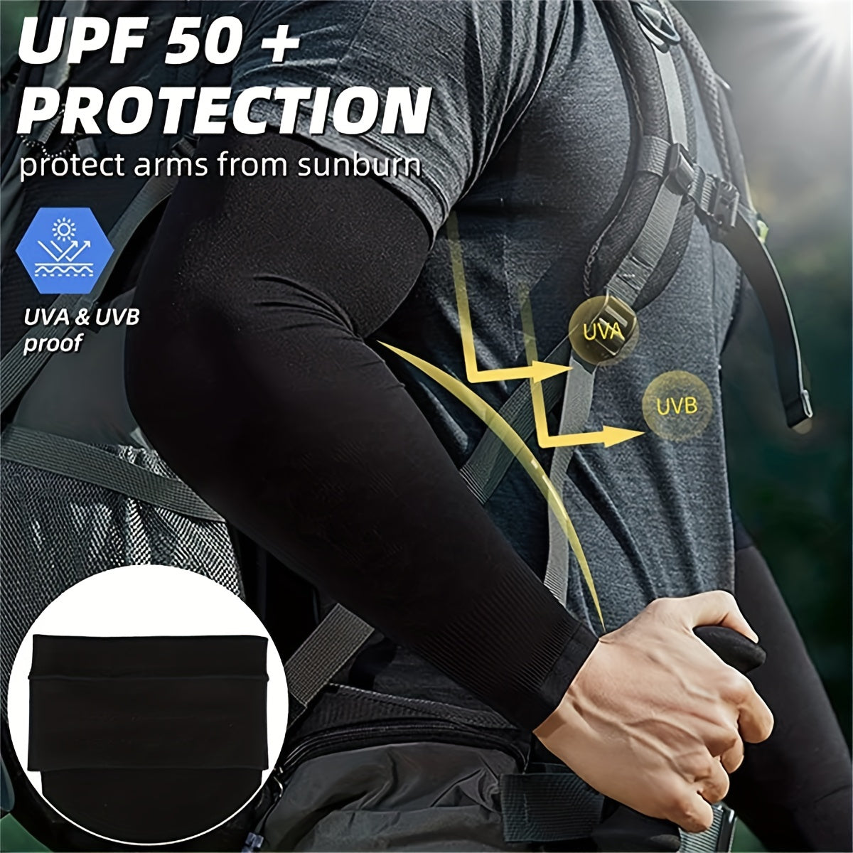 UV Sun Protection UPF 50 Arm Sleeves Cooling Arm Sleeves for Outdoor Activities