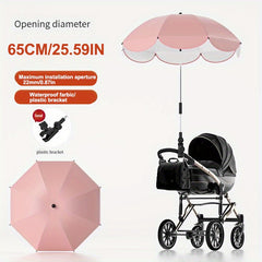 Baby Stroller Umbrella Sunshade Silver Plastic Umbrella