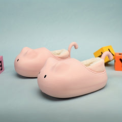 Boy's Cartoon Warm Cozy Slides Plush Slippers