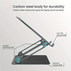 Collapsible Metal Laptop Desktop Stand Foldable Desk Clip Holder