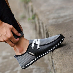 Men's Lace up 2 eye Shoes Breathable Non slip Shoes Men's Shoes