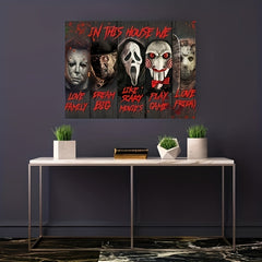 Halloween Clown Canvas Painting Frameless Decorative Wall Art Pictures