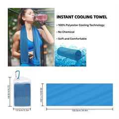 4pcs Cooling Towels with Storage Bag Quick Drying Towel for Yoga