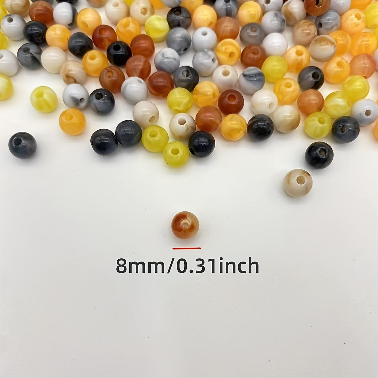 100pcs 8mm Acrylic Beads Double Beads DIY Jewelry Necklace Bracelet Earrings