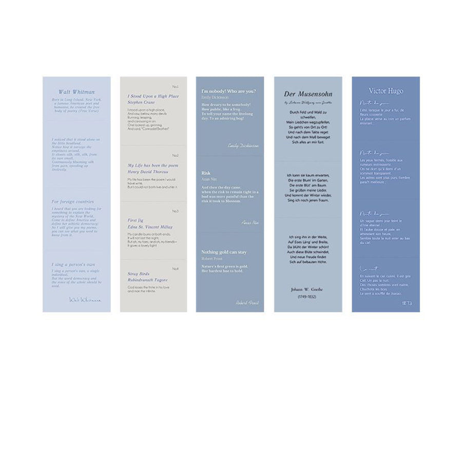 Note Paper Poetry's Tearable Journal Decorative Material Paper 5 Sheets