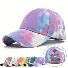 Tie Dye Baseball Cap Cotton Hip Hop Dad Hat Colorful Sports Hats