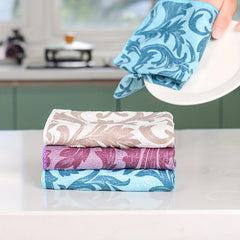3pcs Square Dish Cloths Scouring Pad Style Dish Towel Cleaning Cloth