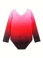 Long Sleeve Gymnastics Leotards Athletic Ballet Dance Costume