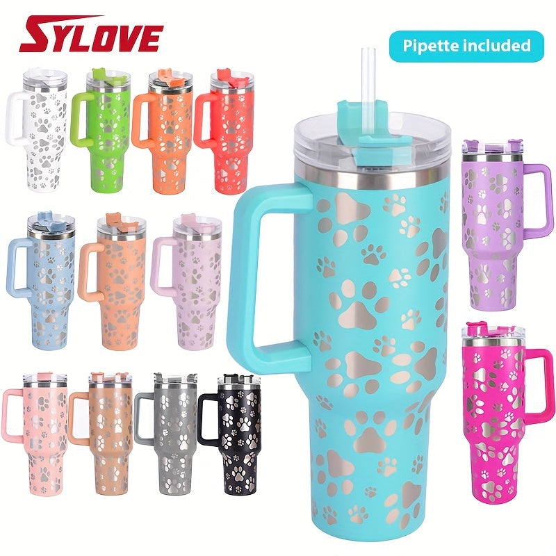 SYLOVE Laser Cat Claw 40oz Insulated Stainless Steel Tumbler