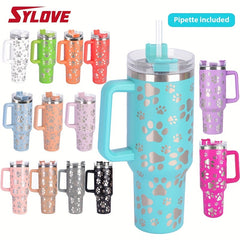 SYLOVE Laser Cat Claw 40oz Insulated Stainless Steel Tumbler