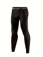 Men's Alphabets Pattern Compression Pants for Fitness