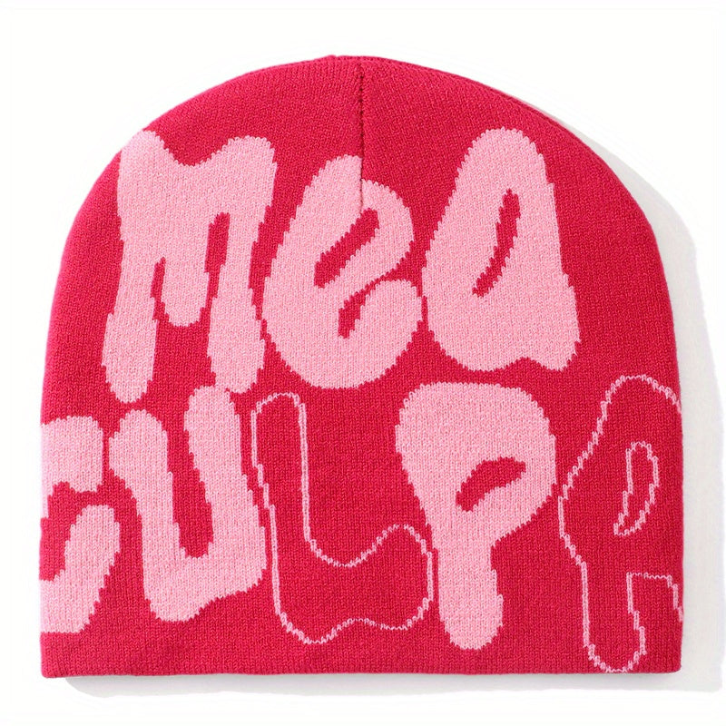 Letter Jacquard Y2K Beanie Candy Hip Hop Unisex Skull Cap