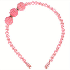 Pearl Inlaid Diamond Children's Headband Princess Style Hairband For Girls