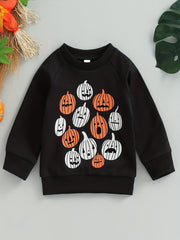 Baby Halloween Pumpkin Sweatshirt Long Sleeve Top