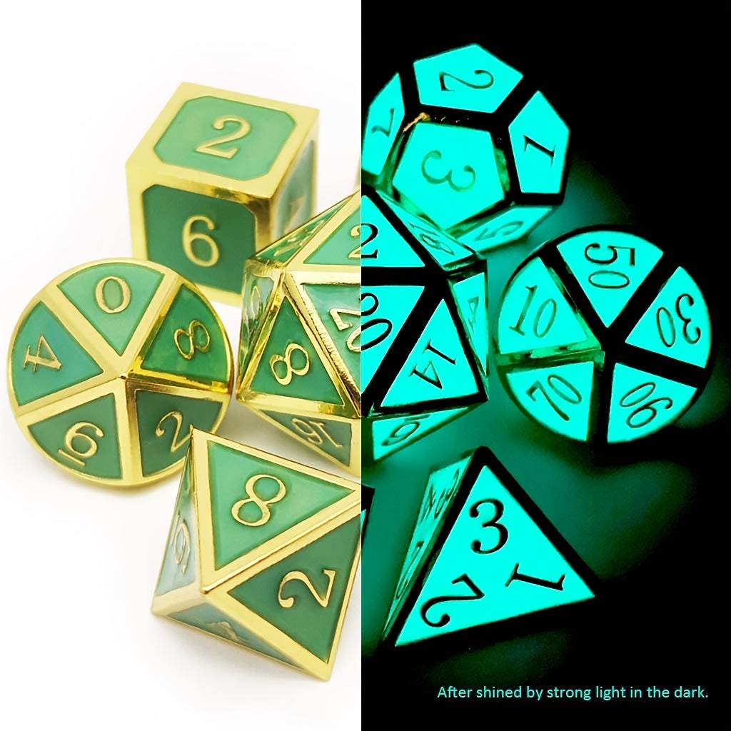 7pcs Metal Polyhedral Dices Set for Board Games