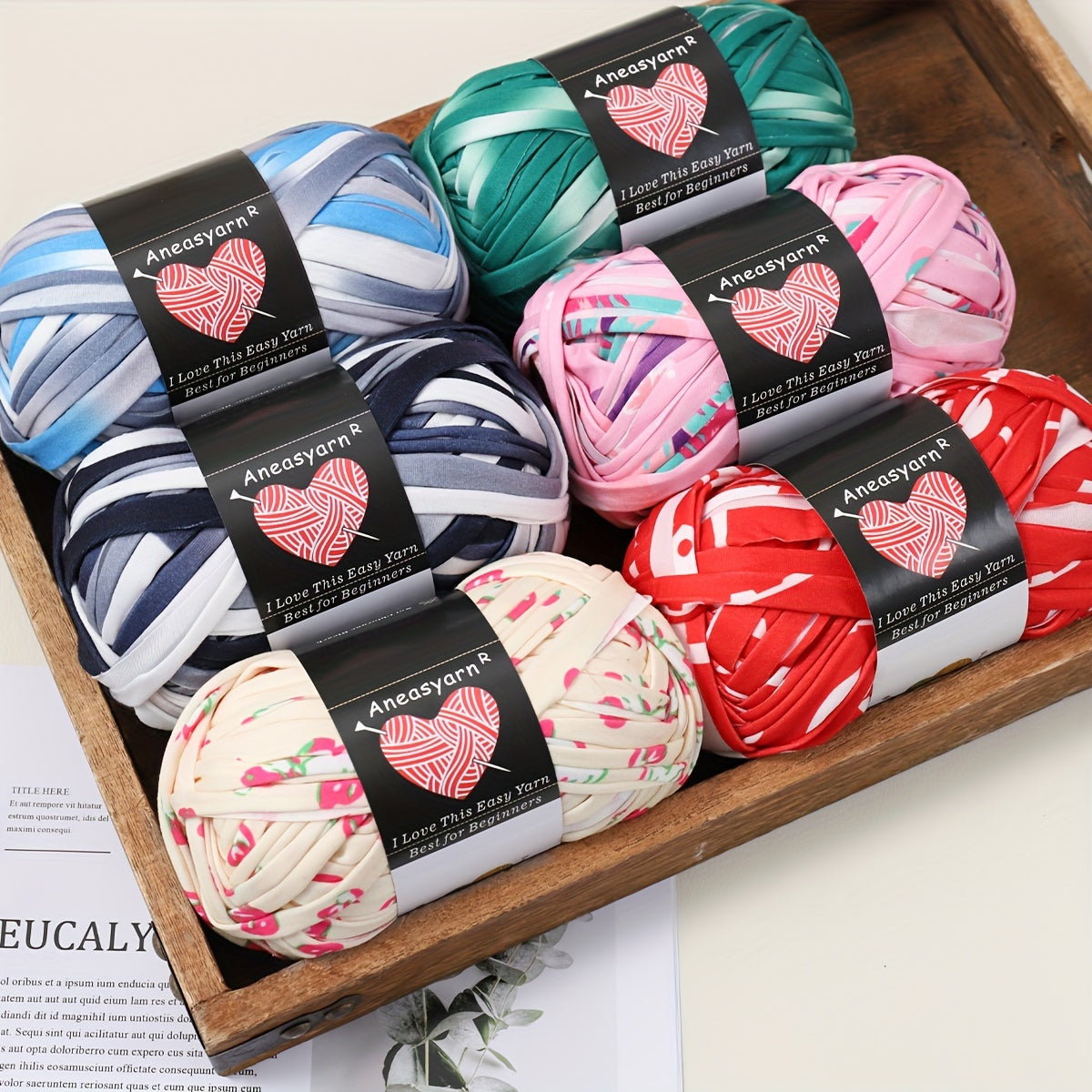 Soft Colored Yarn for Knitting and Crocheting, 100g