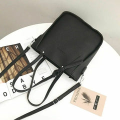 9 Colors 4PCS Women PU Leather Shoulder Bag Set Tote Messenger Purse Bag