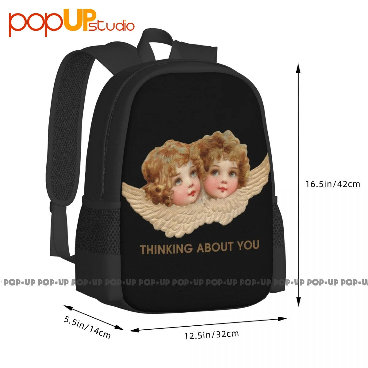 90'S Angel Kiss Graphic Backpack Large Capacity