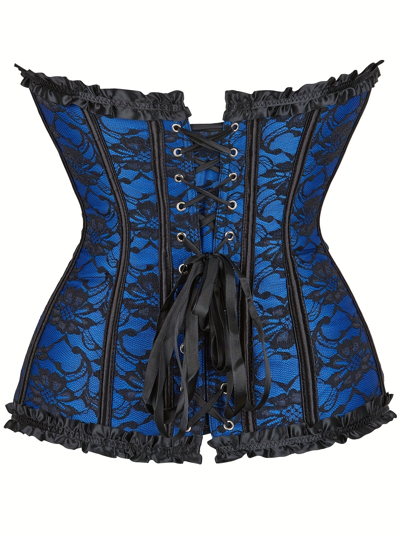 Strapless Corset Bustier Tummy Control Lace Up Body Shaper