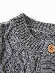 Baby Twisted Knit Sweater Set Long Sleeve Top Shorts 2pcs Set