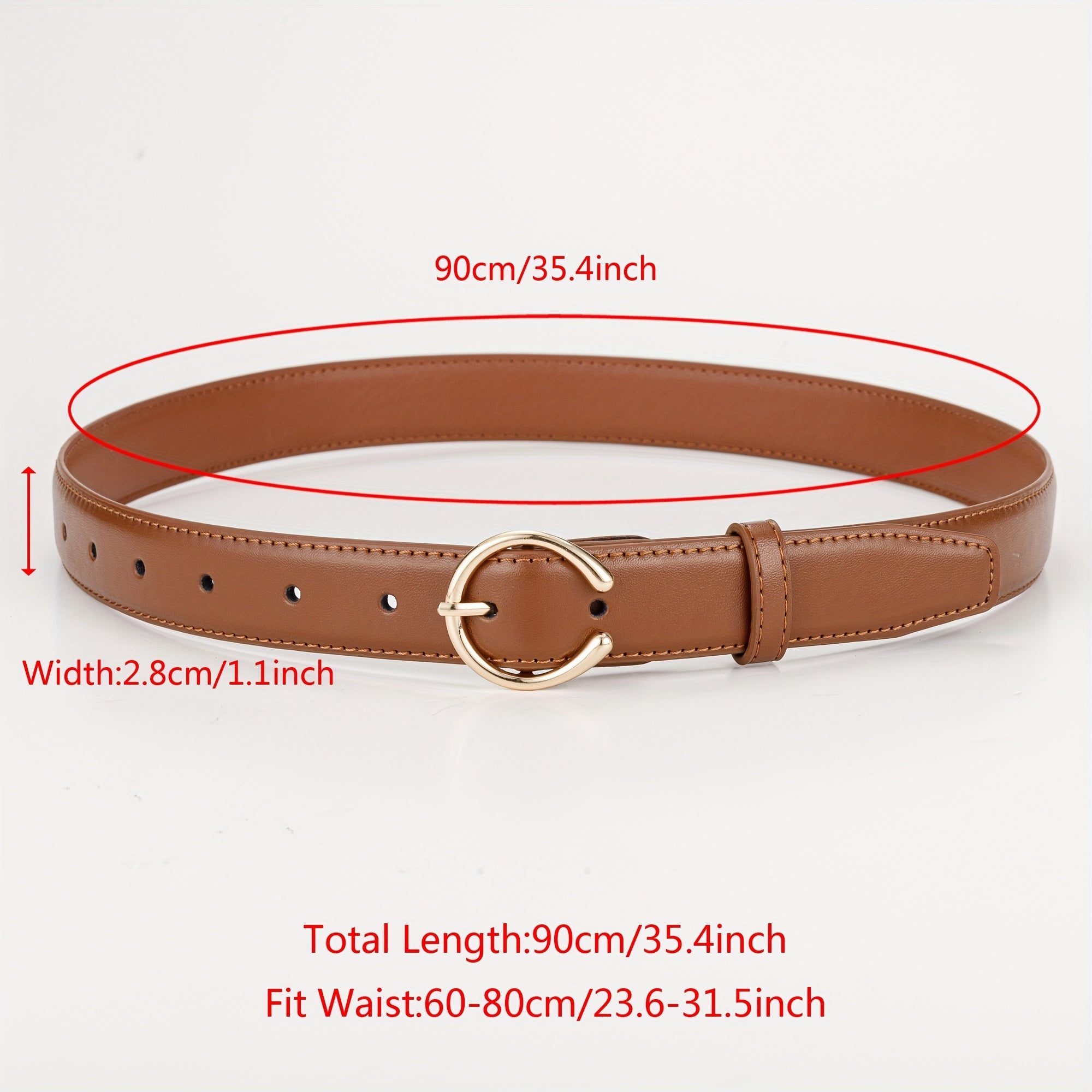 C Shaped Buckle Head Belt for Girls