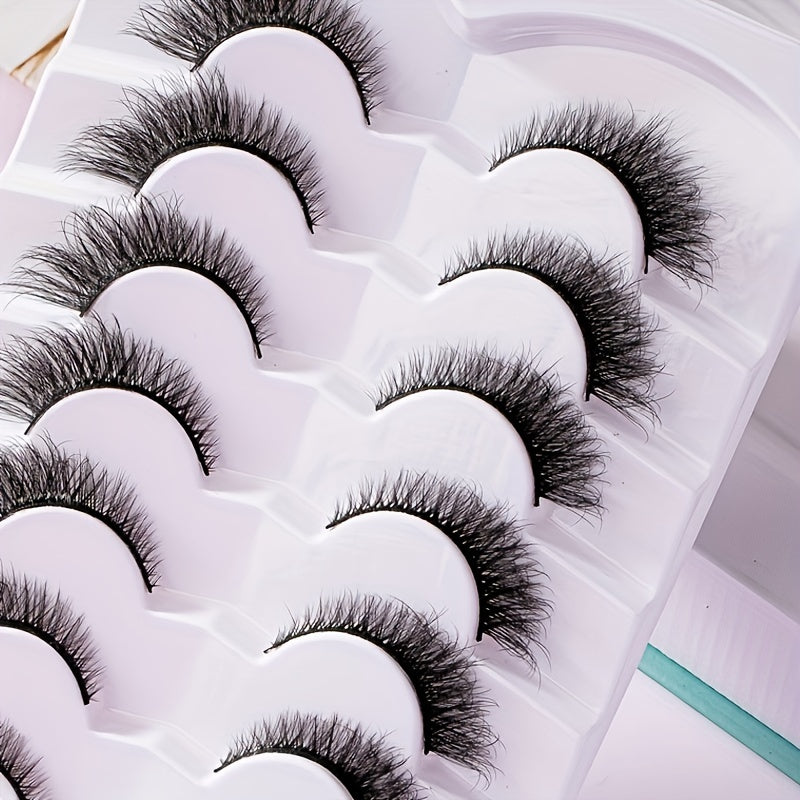 7 Pairs False Eyelashes Short & Long Fox Eye Lashes