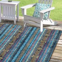 Vintage Moroccan Area Rug Boho Distressed Non-slip TPR Base Soft Polyester Mat