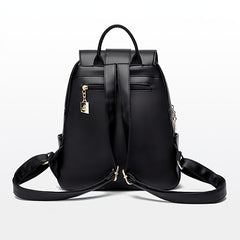 Faux Leather Buckle Flap Backpack for Women