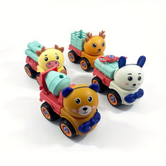 Kids DIY Engineering Car Toy Set - Sliding Mixer Transport Vehicle