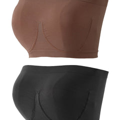 2pcs Invisible Strapless Bandeau Bras Soft & Comfy Stretch Everyday Bra