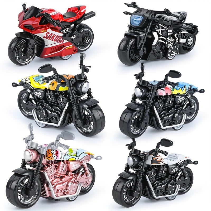 1pc Alloy Pull Back Toy Motorcycle Model Ornament