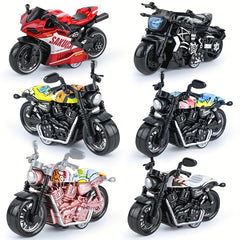 1pc Alloy Pull Back Toy Motorcycle Model Ornament