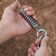 1pc Tent Wind Spring Wind Rope Buckle Stainless Steel Awning Fixed