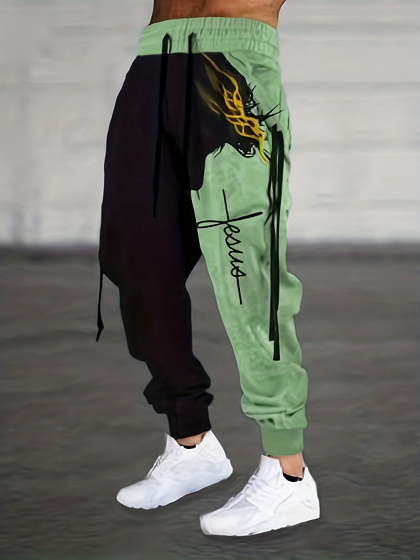 Men's Two Drawstring Pocket Sweatpants Loose Comfy Jogger Pants