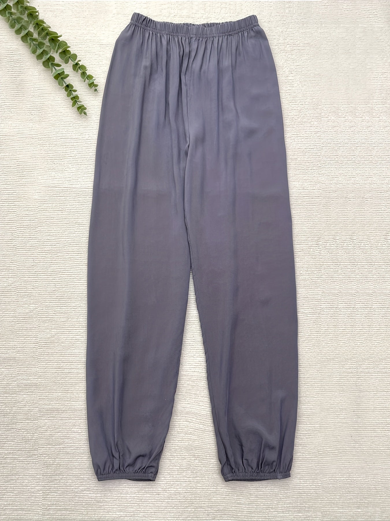 Solid High Waist Comfy Lantern Pants