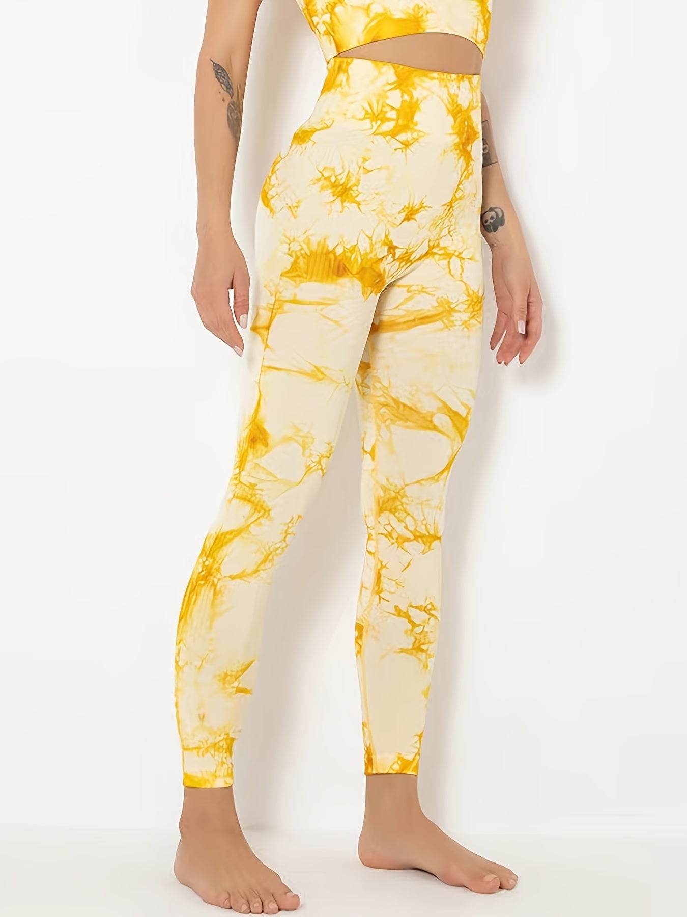 Tie Dye Seamless Yoga Leggings High Waist Fitness Sports Pants