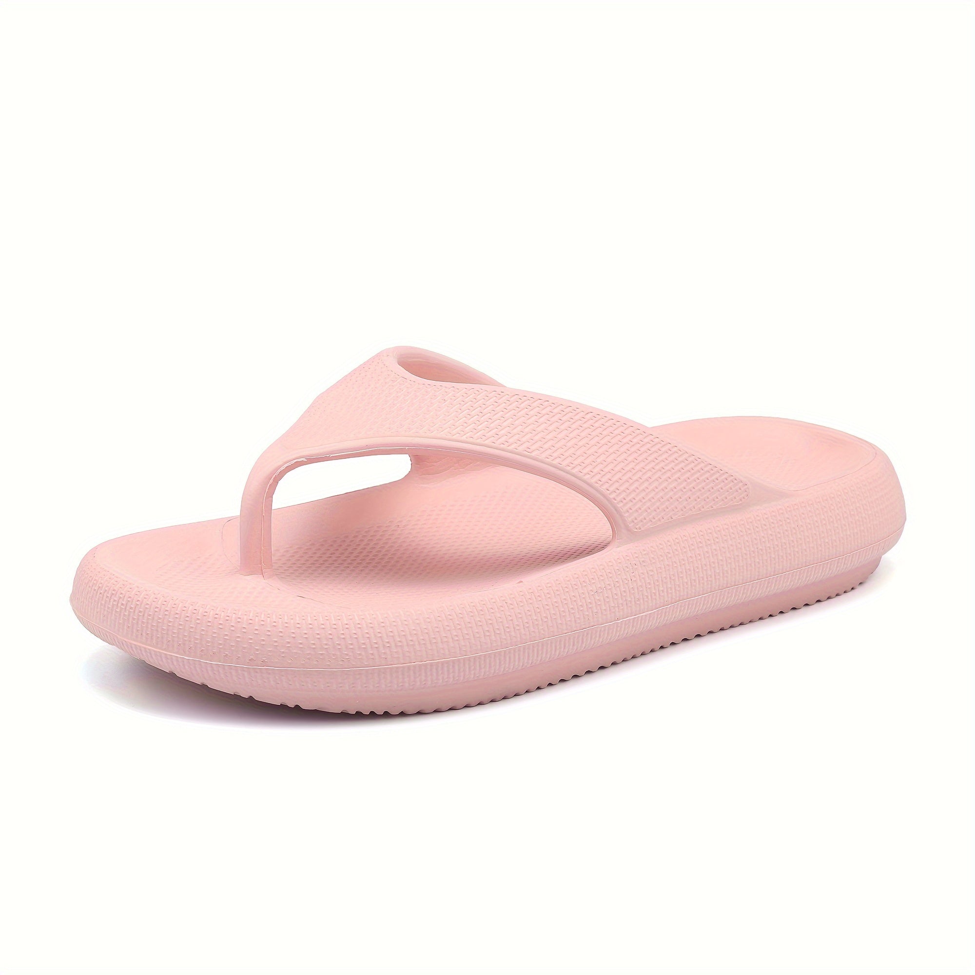 Women's Solid Non-Slip Lightweight Flip Flops Thick Sole Beach Summer Slippers