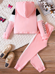 2pc Girl's Butterfly Print Hoodie & Pants Set