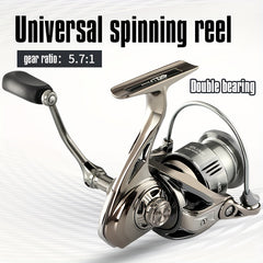 1pc Stainless Steel Spinning Reel 5.7:1 Gear Ratio Fishing Tackle