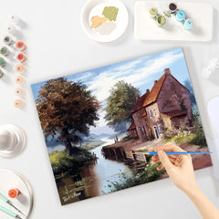 Painting By Numbers Kits House Landscape Coloring 40x50cm