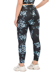Floral Print Yoga Leggings With Pocket Plus Size