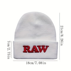 Letter Embroidery Knit Hat Hip Hop Beanie for Men and Women