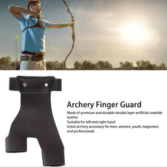 1pc Cowhide Archery Protection Glove 2 Finger