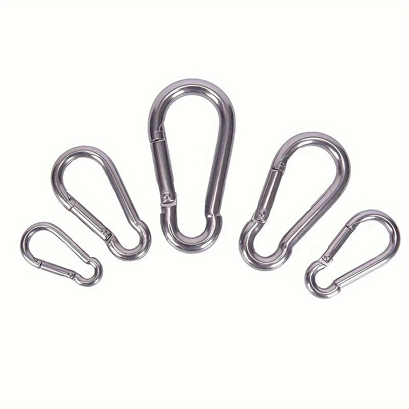 304 Stainless Steel Spring Carabiner Snap Hook Keychain