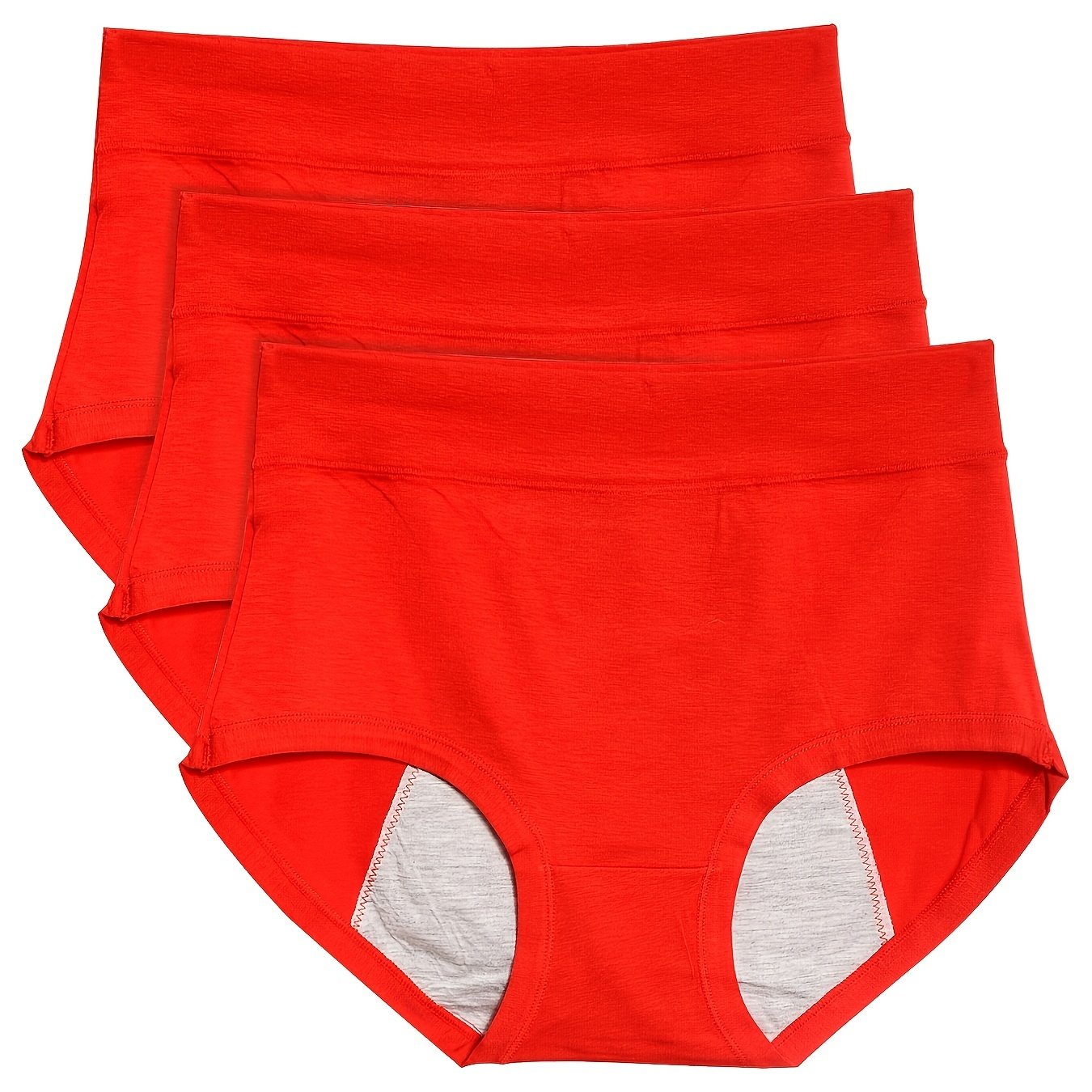3pcs Period Panties Comfy Full Coverange Anti Leak Women's Lingerie