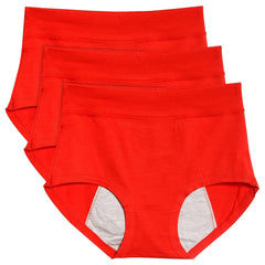 3pcs Period Panties Comfy Full Coverange Anti Leak Women's Lingerie