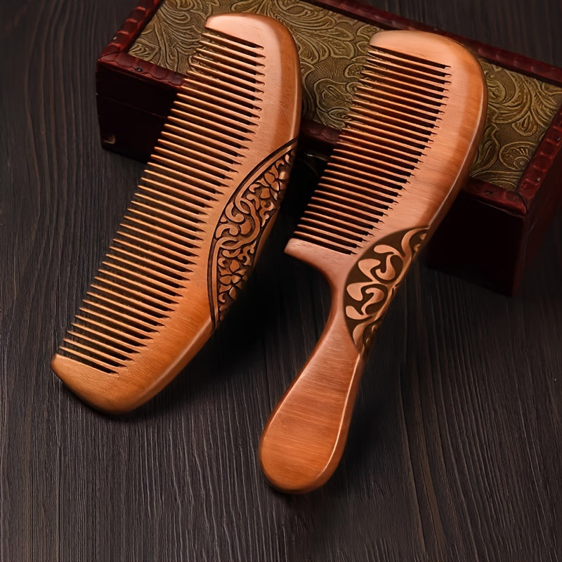 Peach Wood Comb Hair Care Anti Static Comb