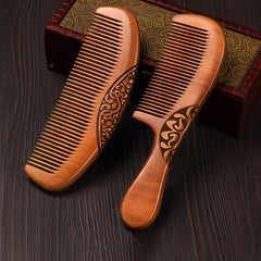 Peach Wood Comb Hair Care Anti Static Comb