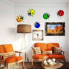 Metal Ladybugs Wall Decor Hanging Home Garden Decor Bedroom Wedding Party Birthd