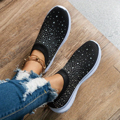 Women's Rhinestone Sock Sneakers Slip On Sports Shoes